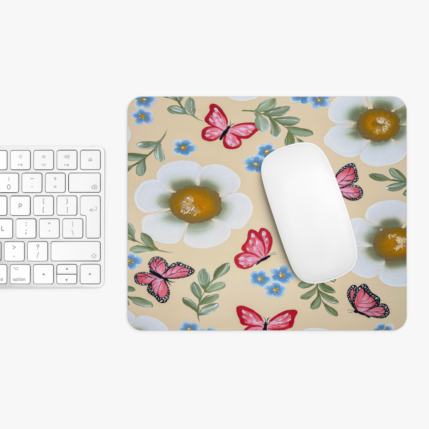 #19 Floral Rectangle Mouse Pad (Retro Daisy) #19 Floral Rectangle Mouse Pad (Retro Daisy)