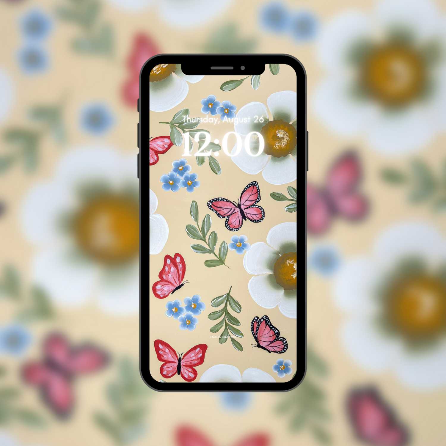 #40 Retro Daisy Background/Wallpaper