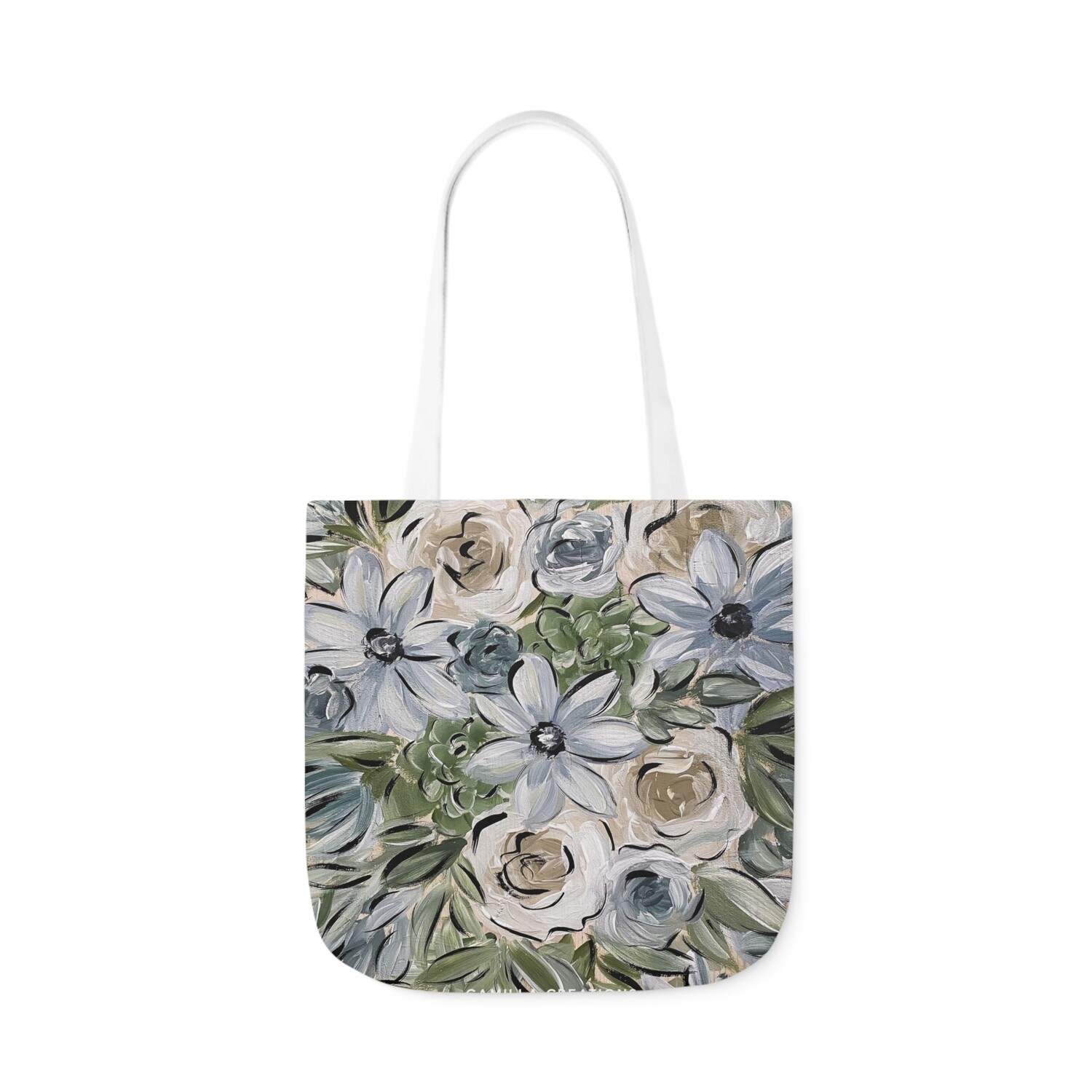 #7 Floral Tote Bag #7 Floral Tote Bag, SIZE: 13" x 13"