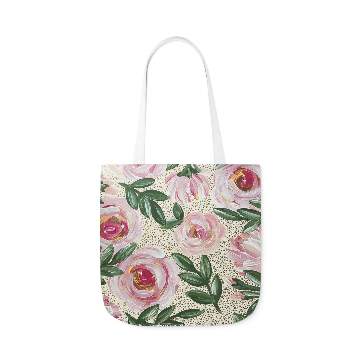 #18 Airy Pink Rose Tote Bag, SIZE: 13" x 13"