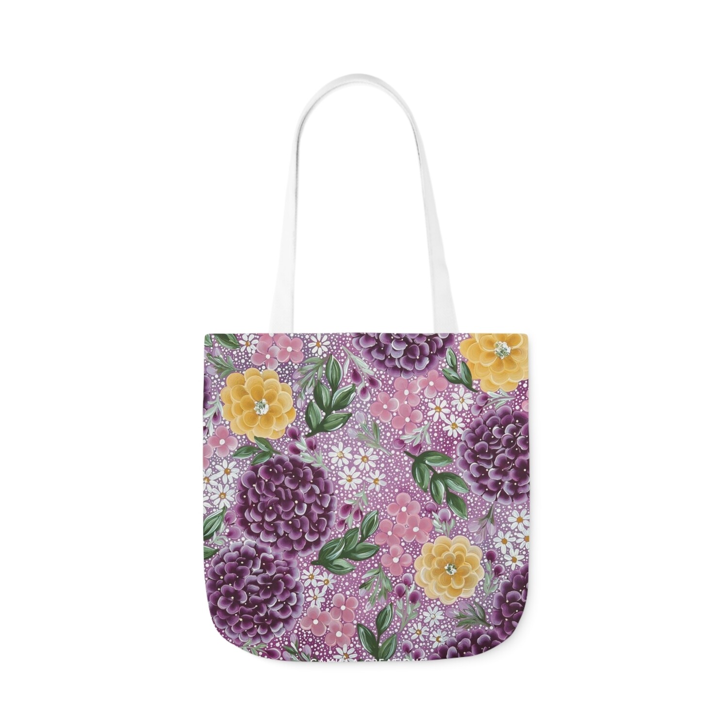 #17 CC Purple Hydrangea Tote Bag, SIZE: 13" x 13"