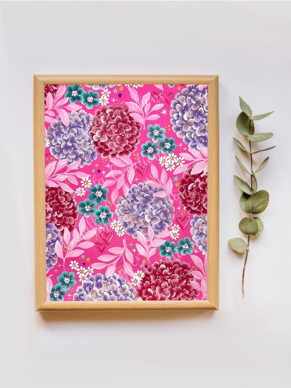 #84 Barbie Pink Floral Print