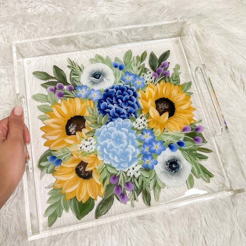 CUSTOM BOUQUET 14" acrylic tray