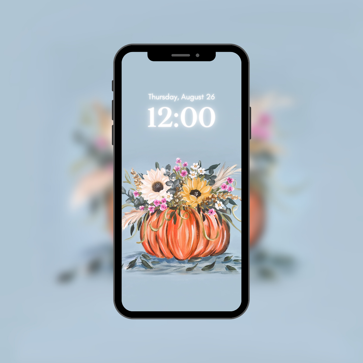 #48 PLAIN Pumpkin Vase Background/Wallpaper (1)