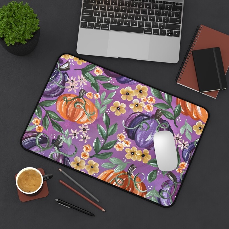 Fall Purple Pumpkin Desk Mat (3 sizes)