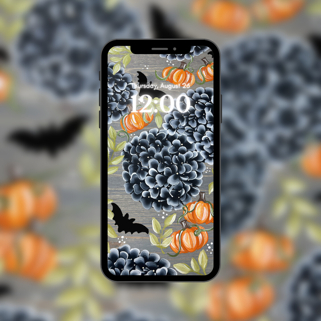 #54 Bats + Hydrangea Background/Wallpaper (2 Parts) #54 Bats + Hydrangea Background/Wallpaper (2 Parts)