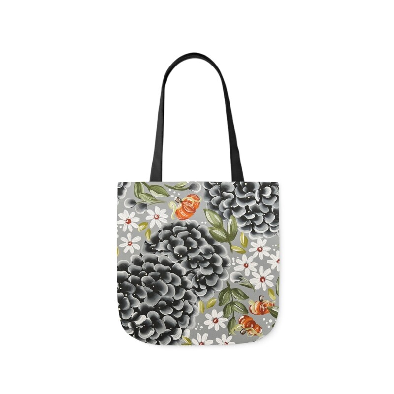 #22 Fall Pumpkin + Hydrangea Tote Bag