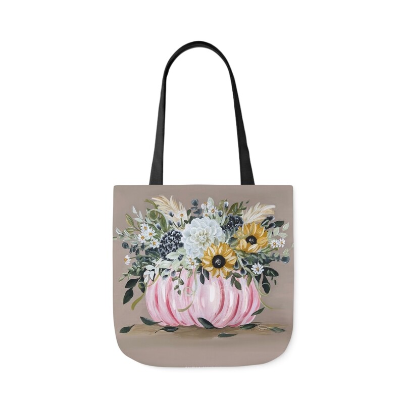 #23 Pink + Cream Pumpkin Vase Tote Bag