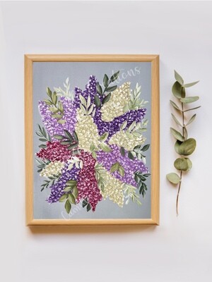 #90 Lilac Bouquet Floral Print #90 Lilac Bouquet Floral Print