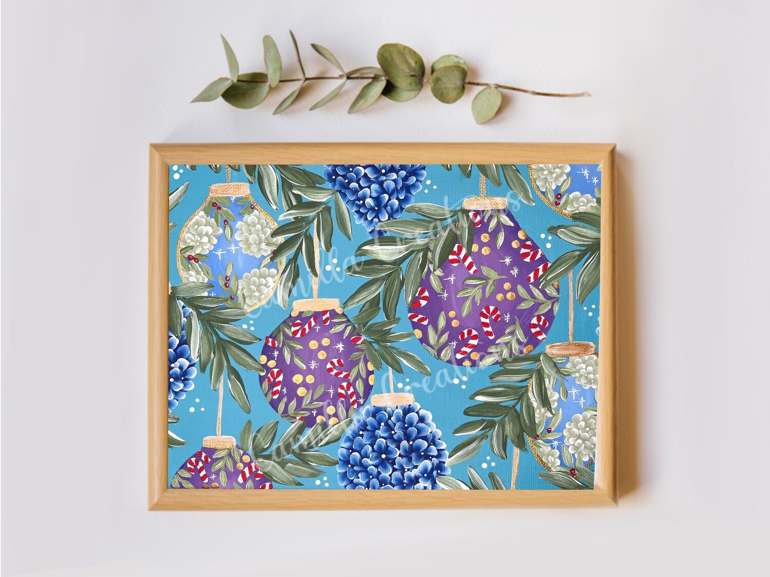 #90 Teal Ornament Floral Print