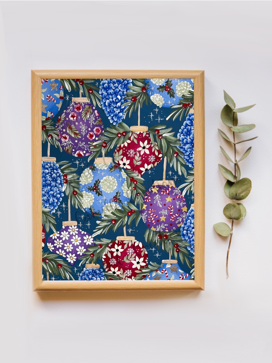 #91 Navy Ornament Floral Print #91 Navy Ornament Floral Print