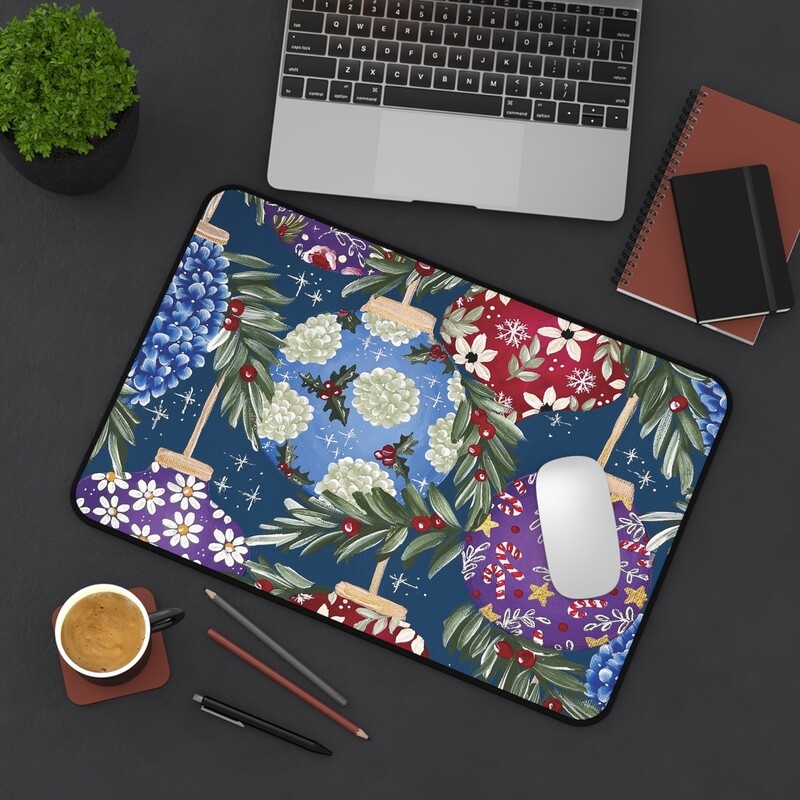 Navy Ornament Desk Mat (3 sizes)