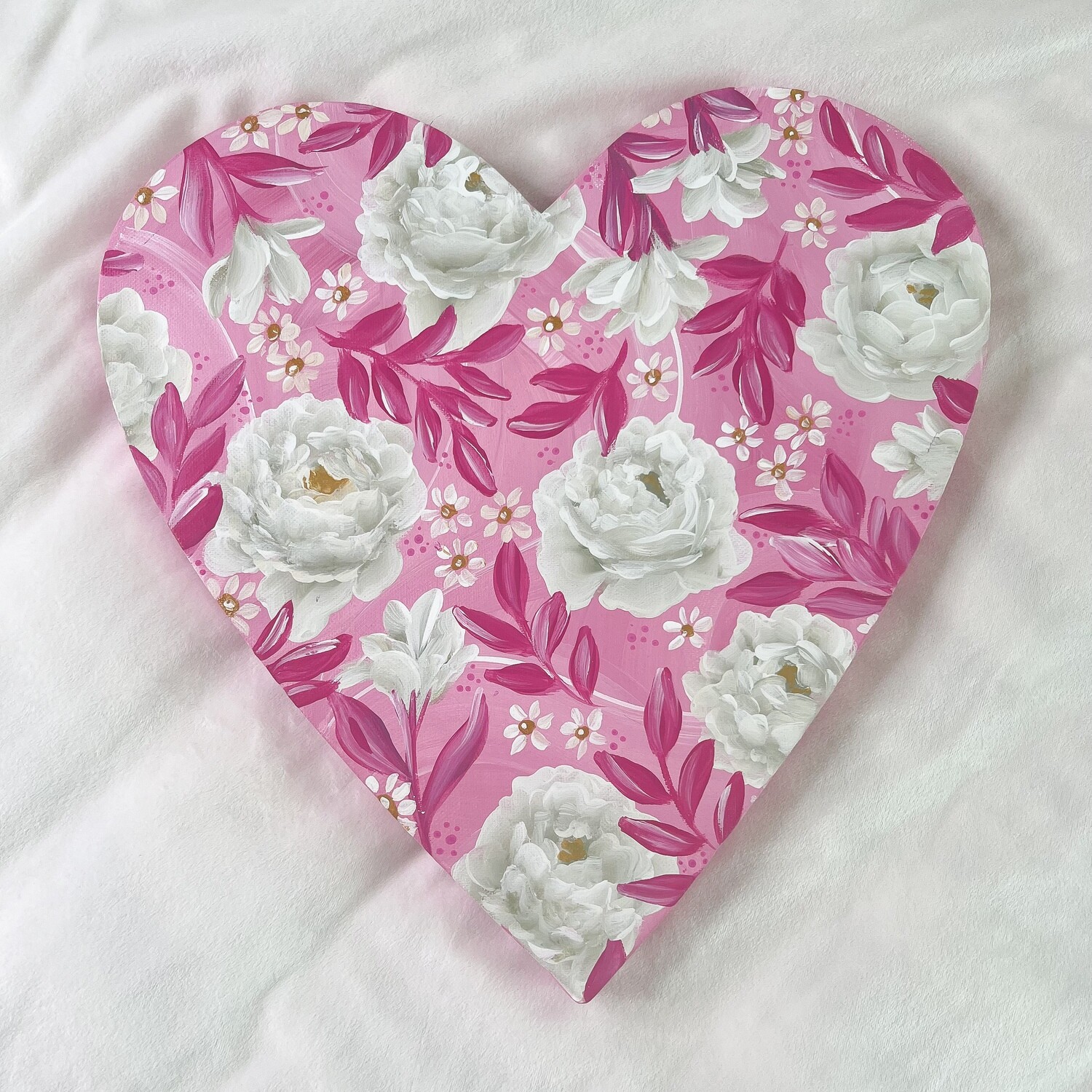 #5 12" Pink Peony Hand Painted Canvas #5 12" Pink Peony Hand Painted Canvas