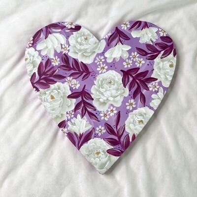 #6 12" Purple Peony Hand Painted Canvas