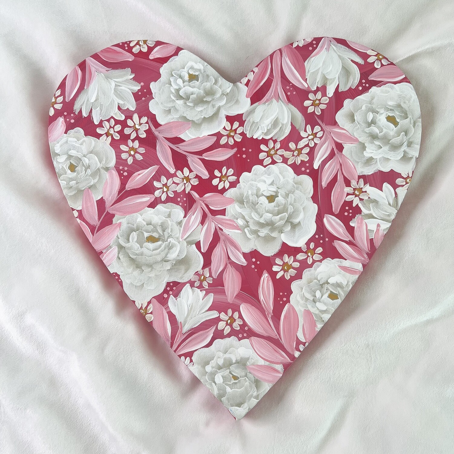 #3 12" Pink Peony Hand Painted Canvas #3 12" Pink Peony Hand Painted Canvas