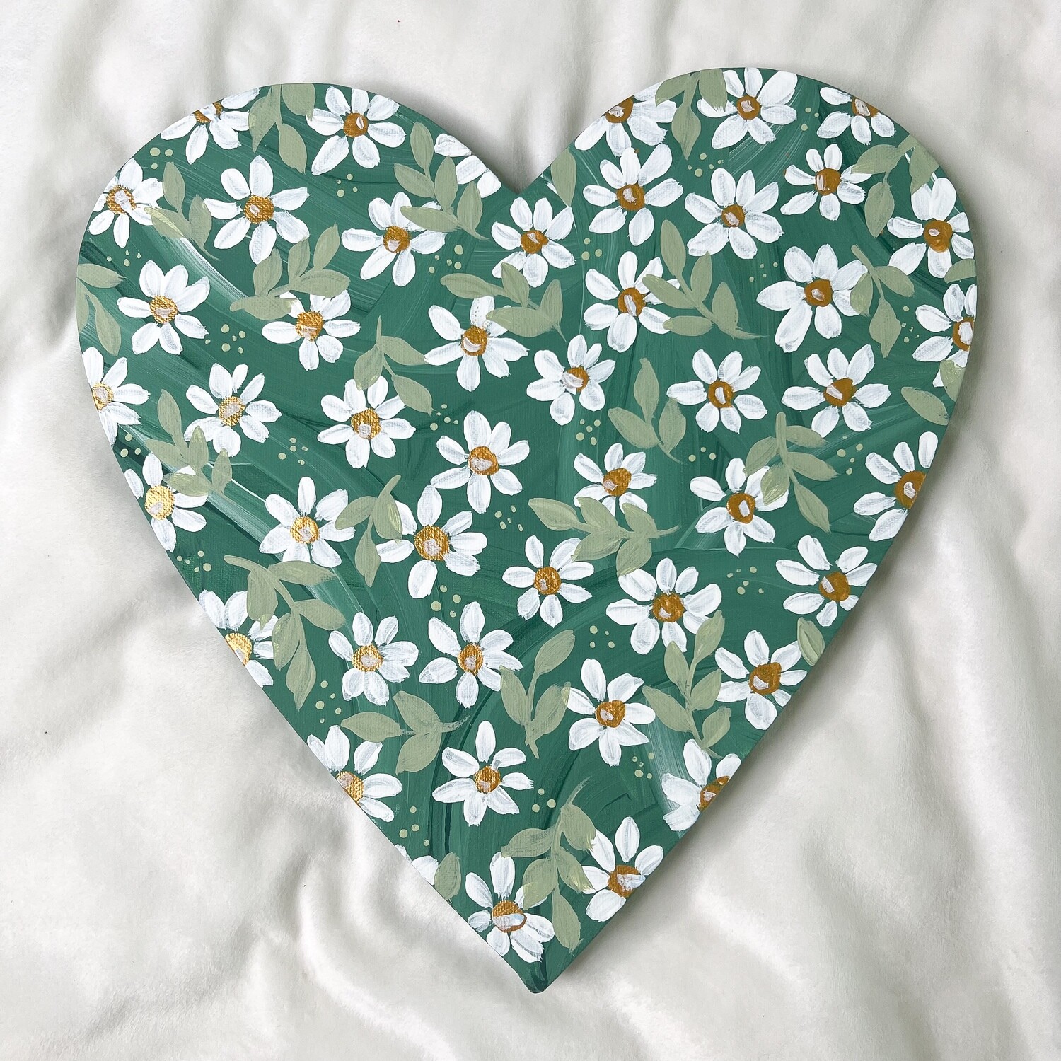#2 12" Green Daisy Hand Painted Canvas #2 12" Green Daisy Hand Painted Canvas