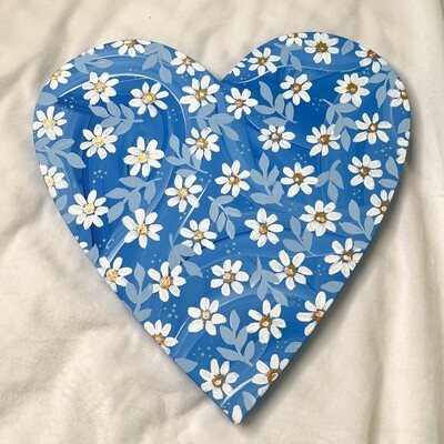 #5 12" Blue Daisy Hand Painted Canvas
