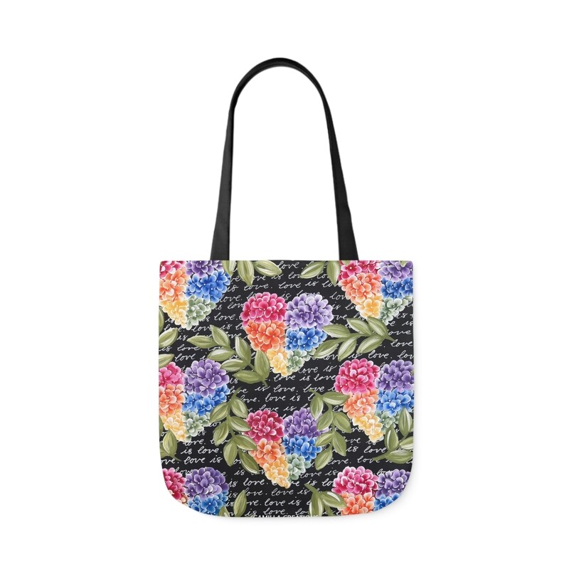 #23 RAINBOW HYDRANGEA HEART Tote Bag #23 RAINBOW HYDRANGEA HEART Tote Bag