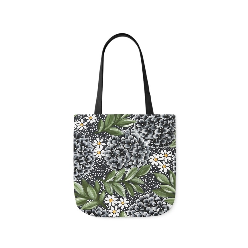#27 Dotted Black HYDRANGEA Tote Bag