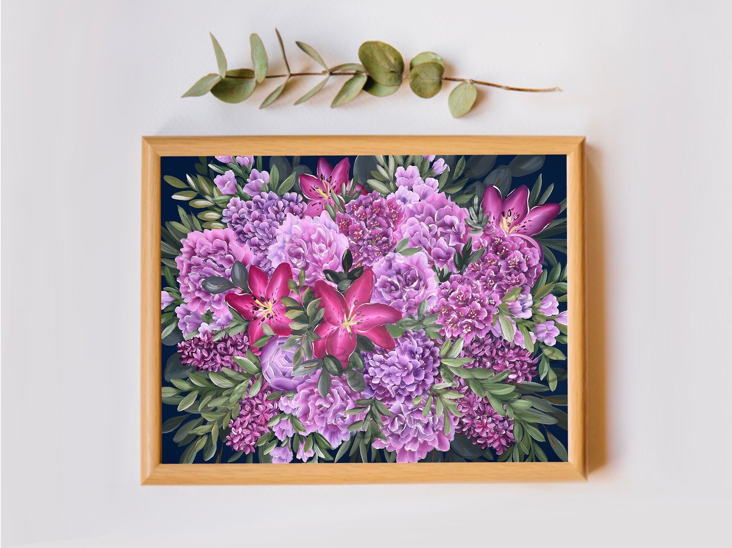 #103 Navy + Purple Floral Print #103 Navy + Purple Floral Print