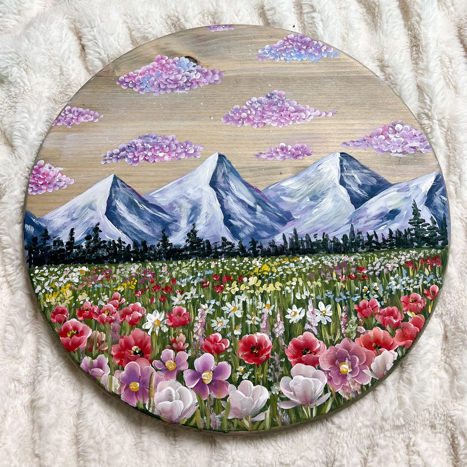 #1 Blue Mountain Meadow 15" Lazy Susan/Wall Sign