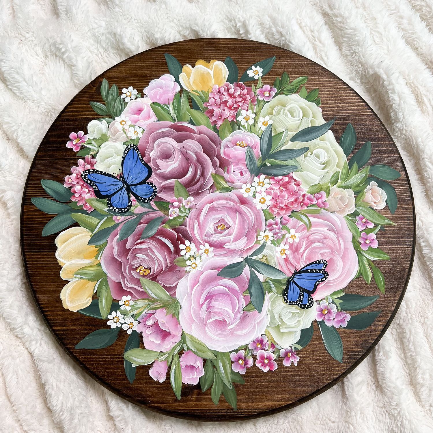 #6 Rose Bouquet 15" Lazy Susan/Wall Sign