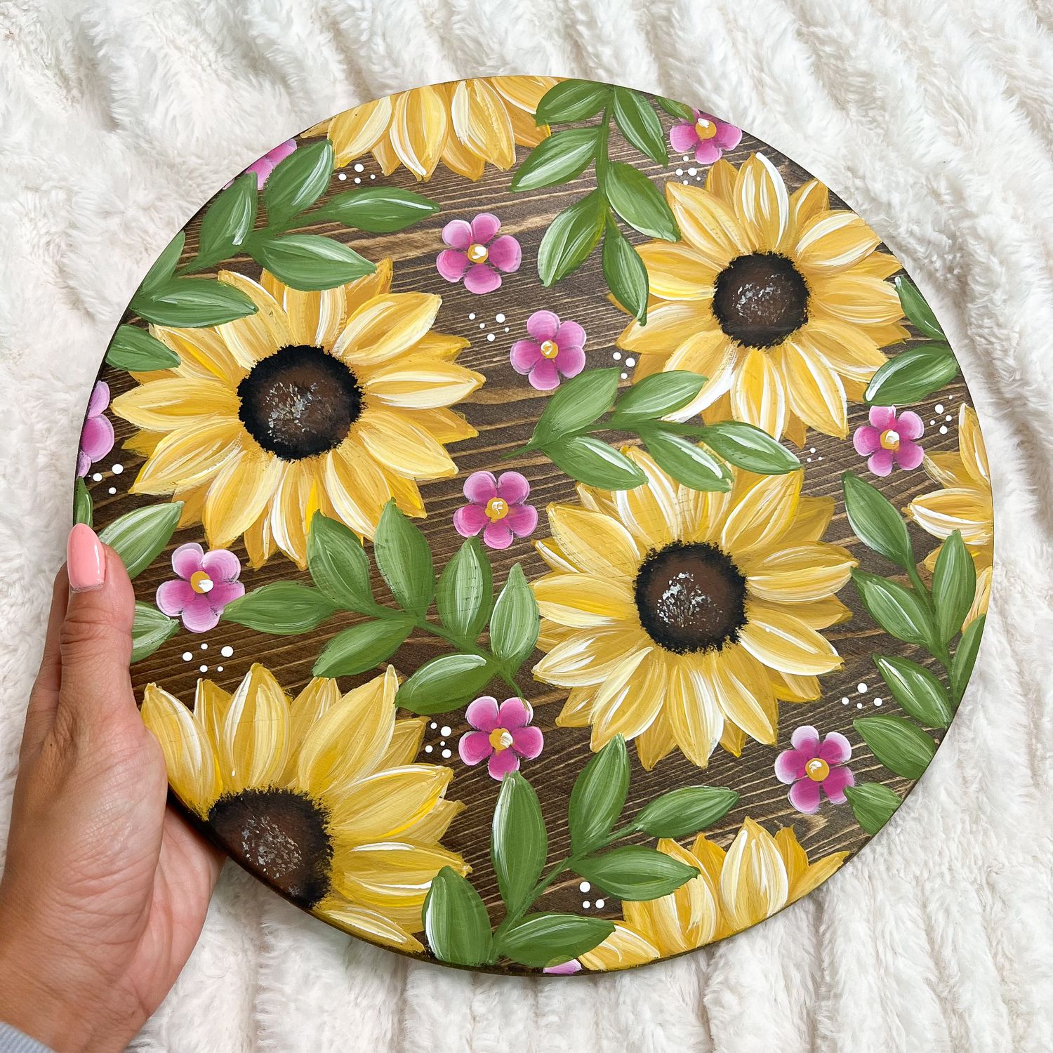 #2 Sunflower Bouquet 12" Lazy Susan/Wall Sign