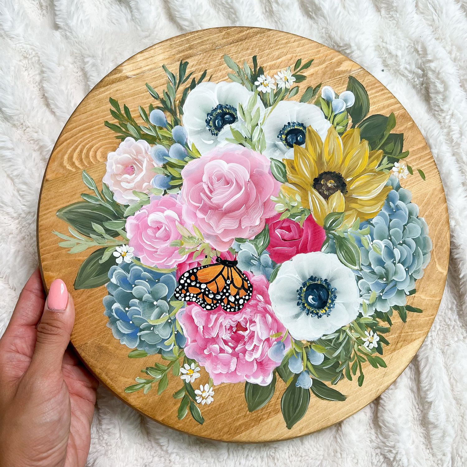 #3 Floral Bouquet 12" Lazy Susan/Wall Sign