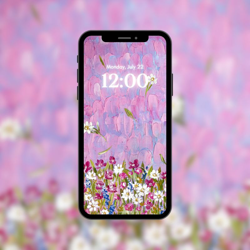 #75 Textured Floral Field Background/Wallpaper #75 Textured Floral Field Background/Wallpaper