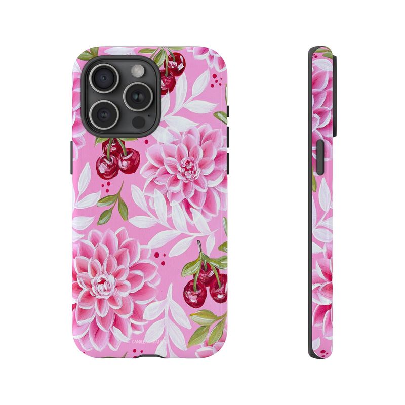 #10 Pink Dahlia Hard Phone Case