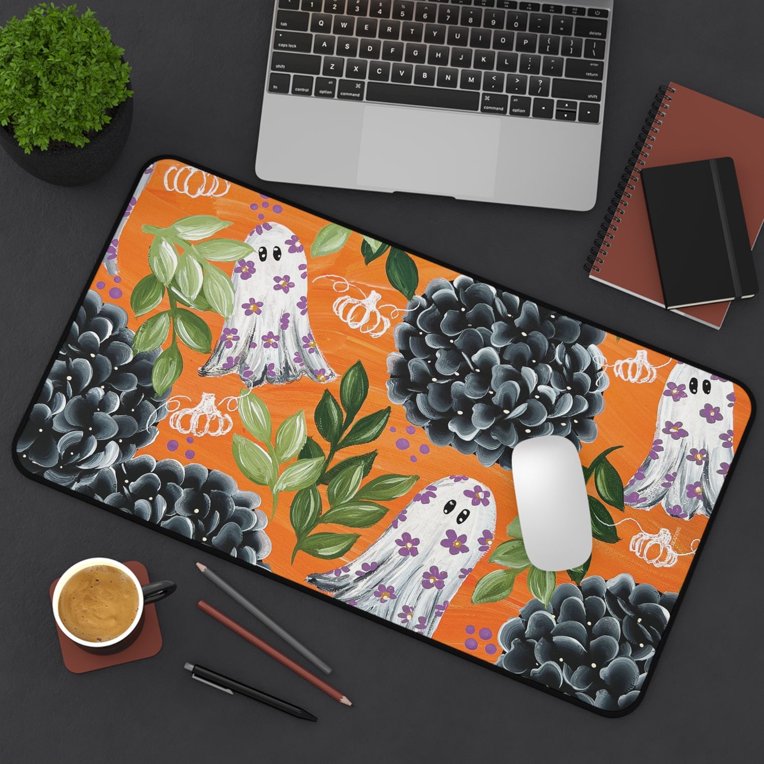 #10 Ghost Hydrangea Desk Mat (3 sizes)