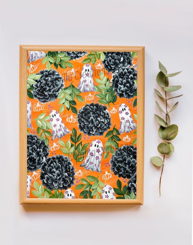 #111 Ghost Hydrangea Floral Print