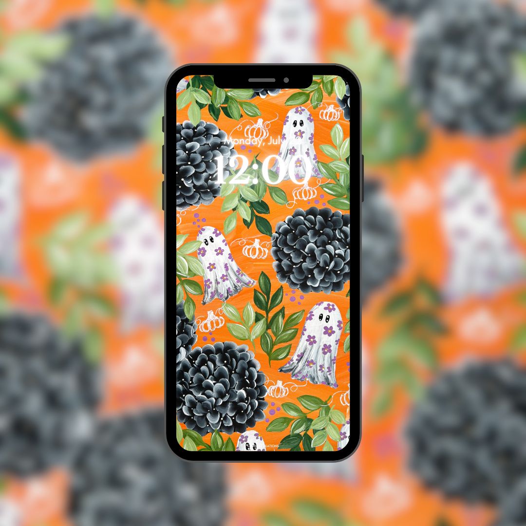 #77 Ghost Hydrangea Background/Wallpaper