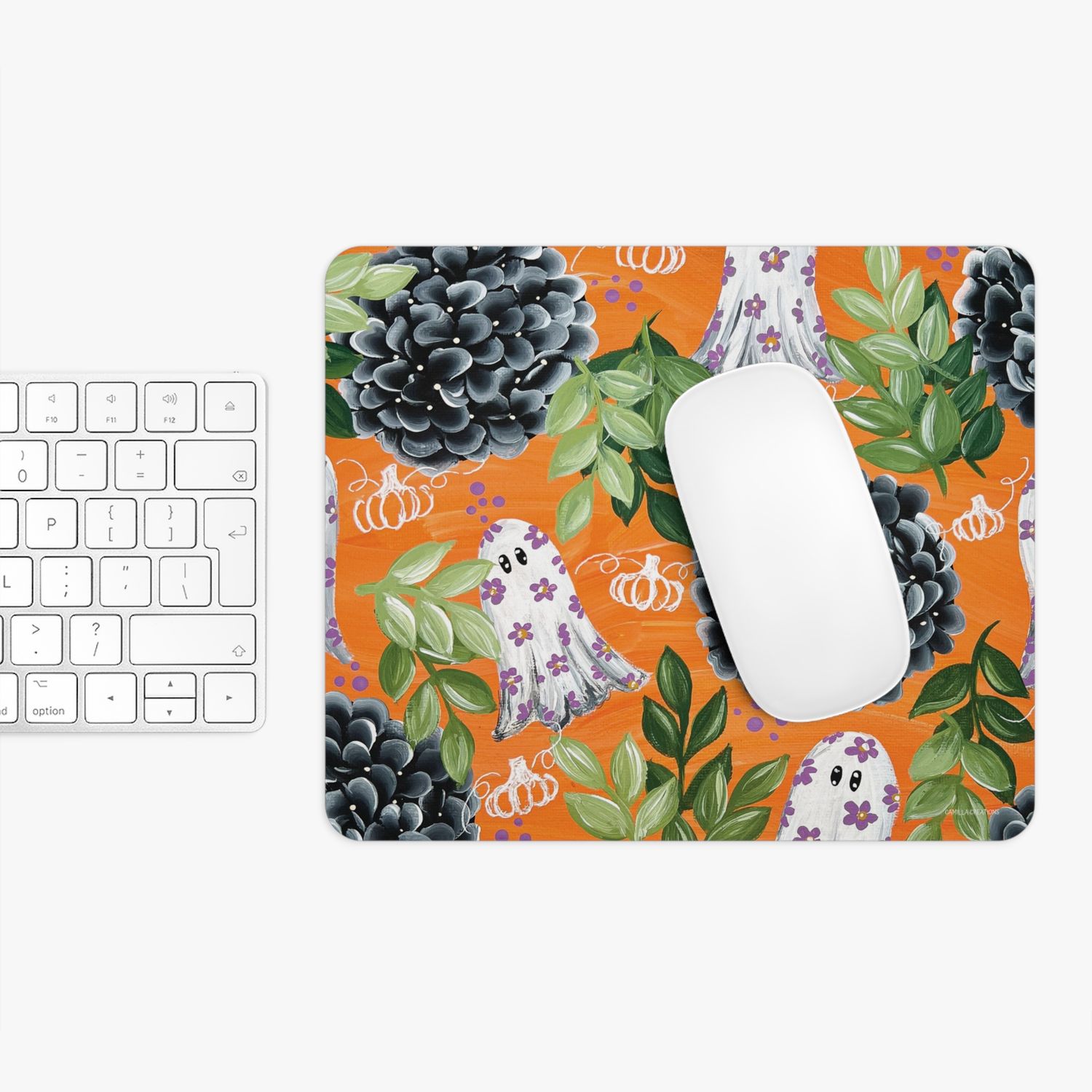 #28 Orange Ghost Rectangle Mouse Pad #28 Orange Ghost Rectangle Mouse Pad