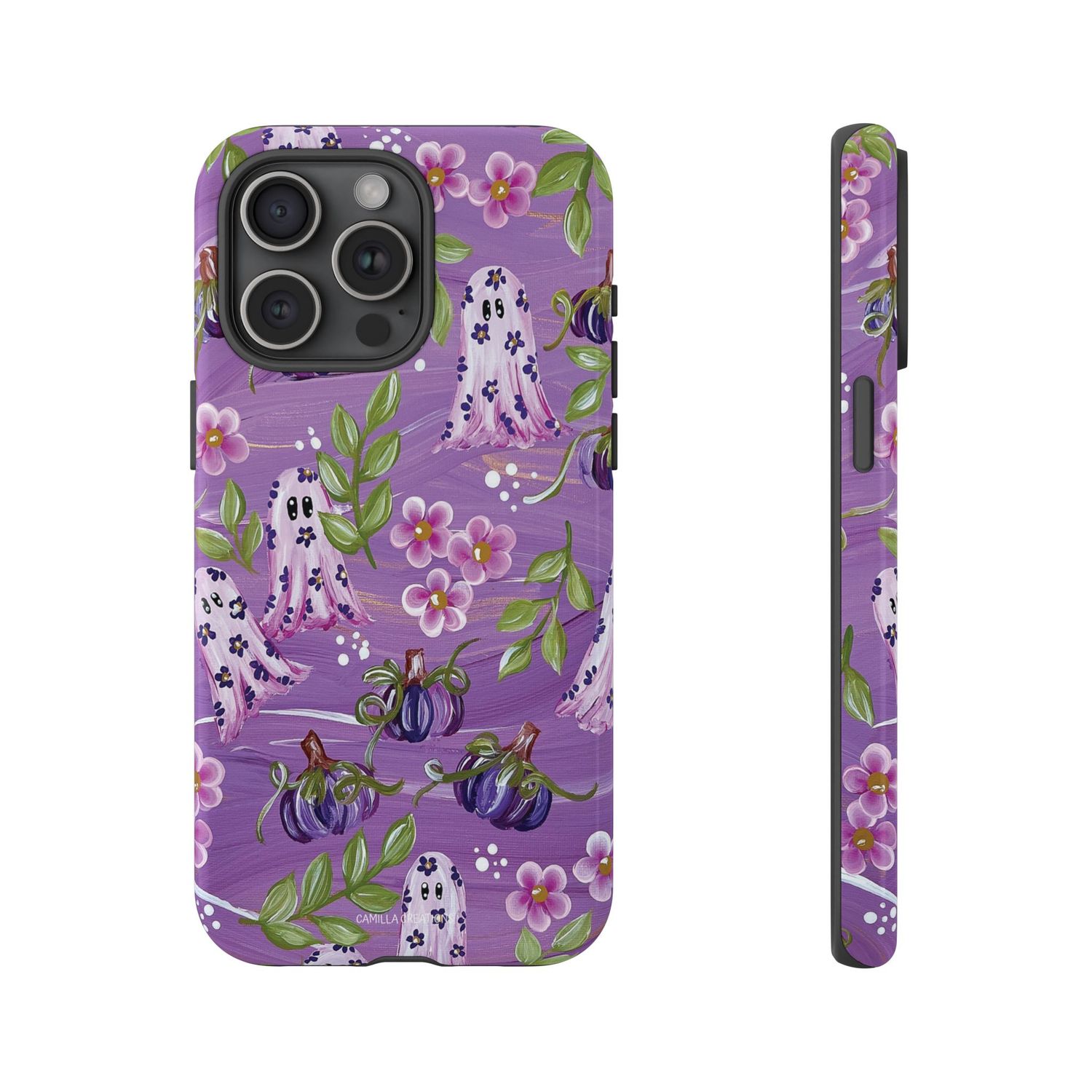 #12 Purple Ghost Hard Phone Case