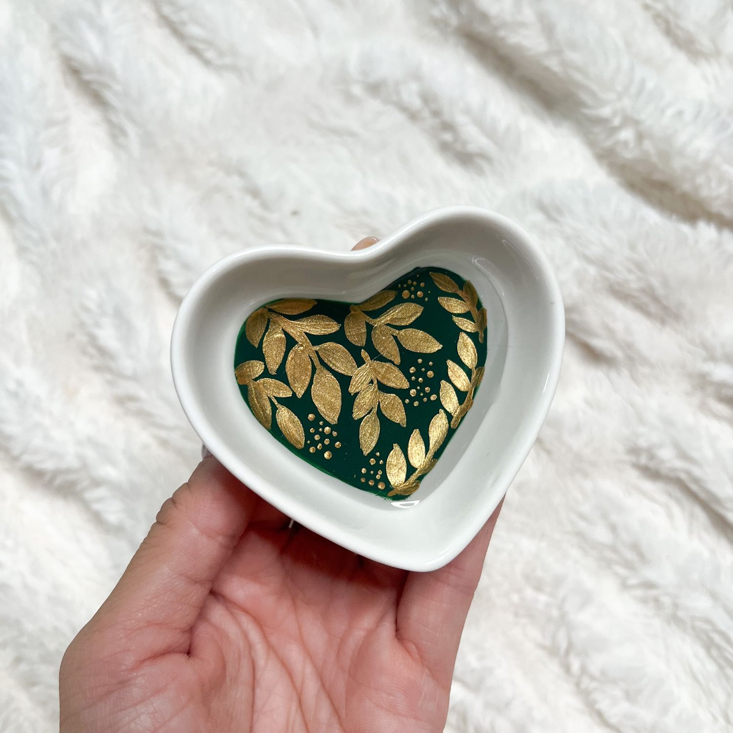 #1 Emerald Green + Gold Jewelry Dish #1 Emerald Green + Gold Jewelry Dish