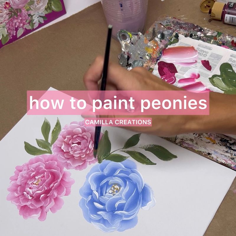 How to Paint Peonies - Tutorial Video 1