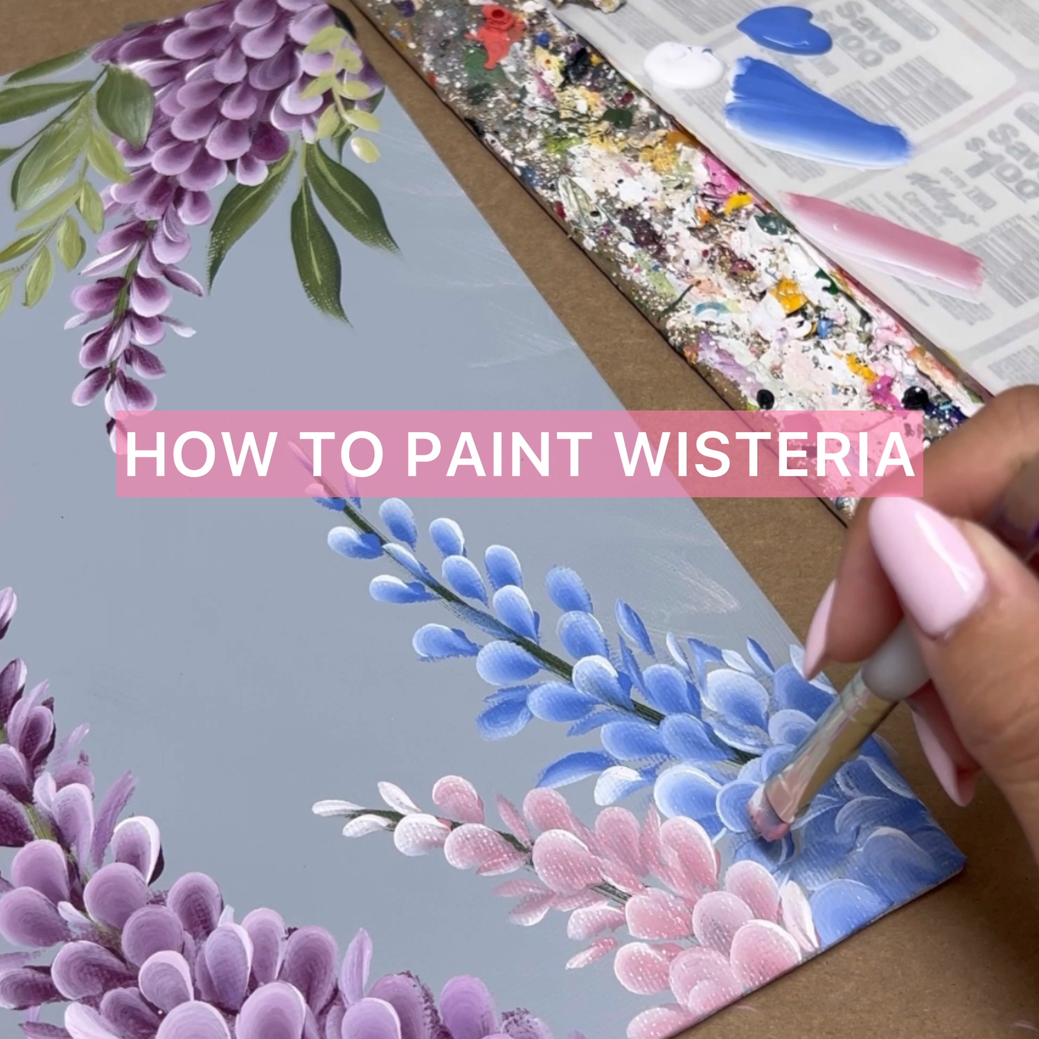 How to Paint Wisteria - Tutorial Video 2