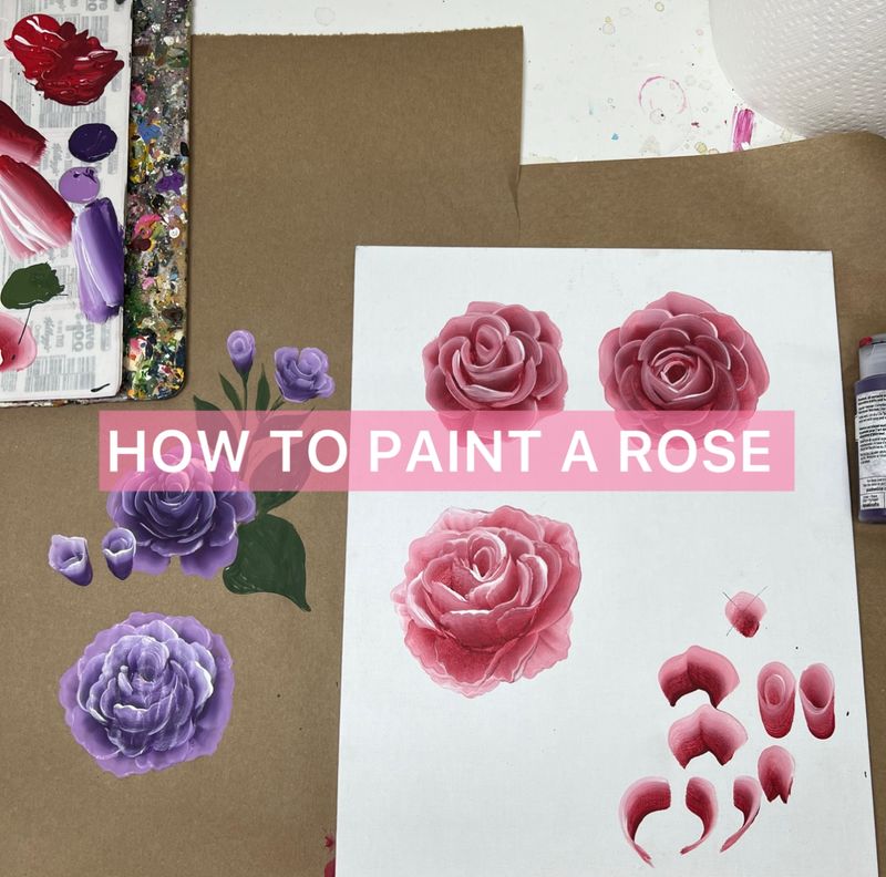 How to Paint Roses - Tutorial Video 3