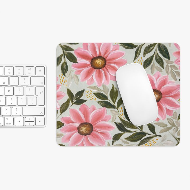 #33 Floral Rectangle Mouse Pad