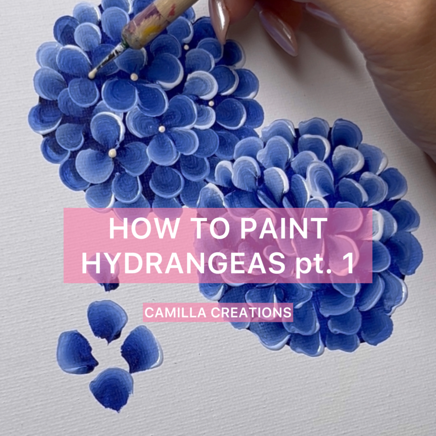 How to Paint Hydrangeas - Tutorial Video 4