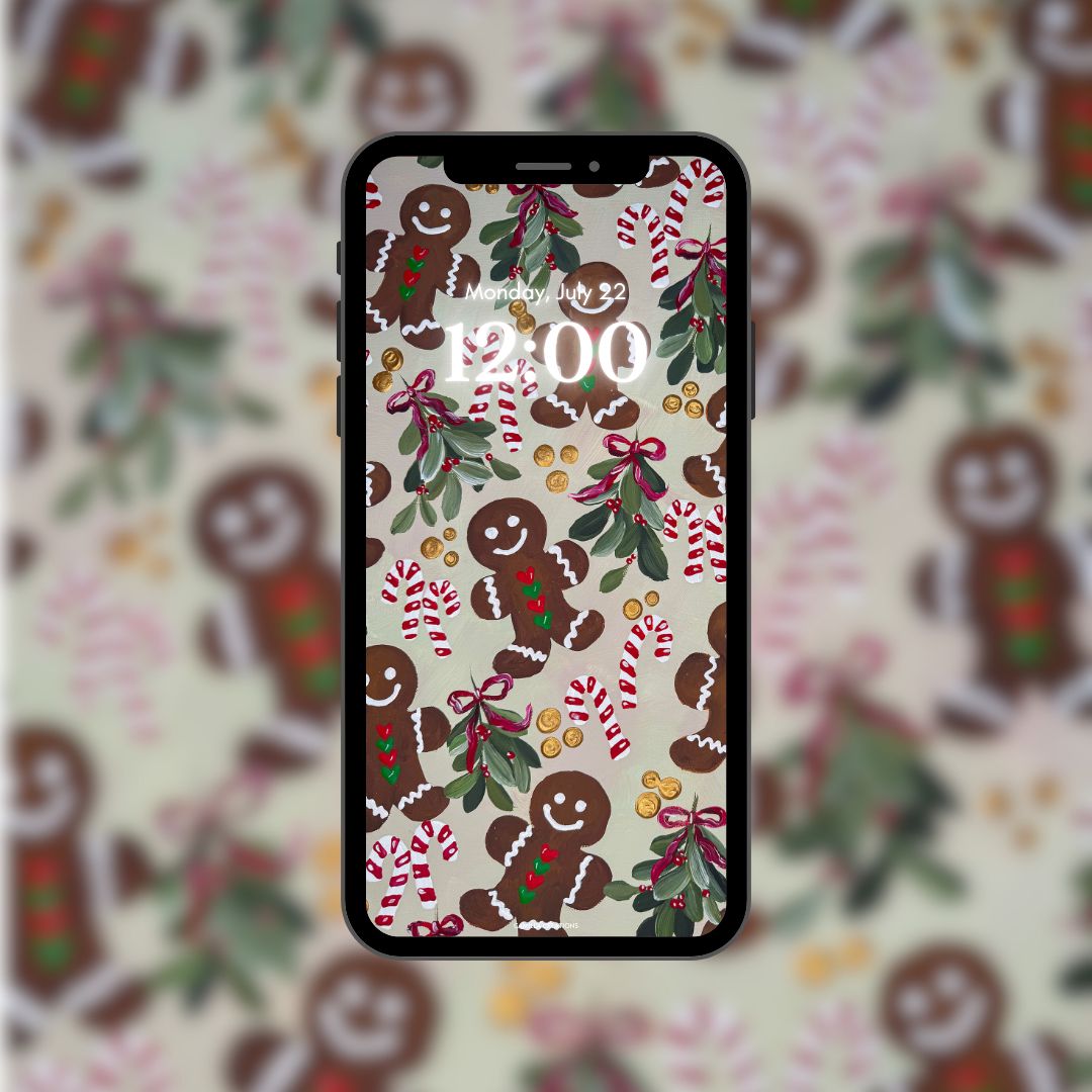 #83 Gingerbread Men Background/Wallpaper