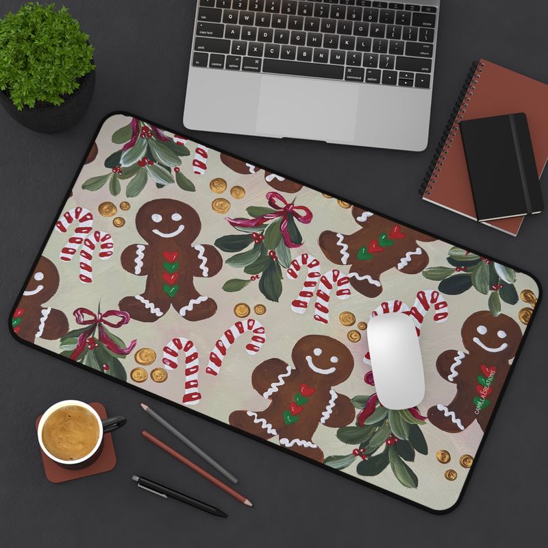 #15 Gingerbread Man Desk Mat (3 sizes)