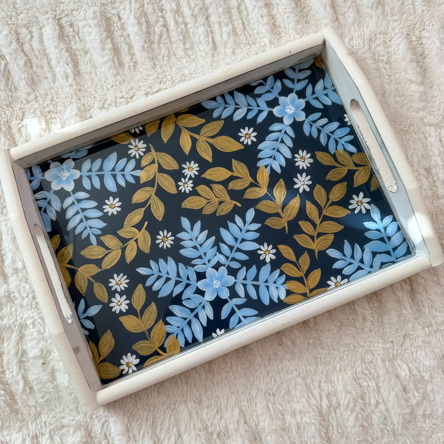 #1 Snowflake Small Vintage Tray