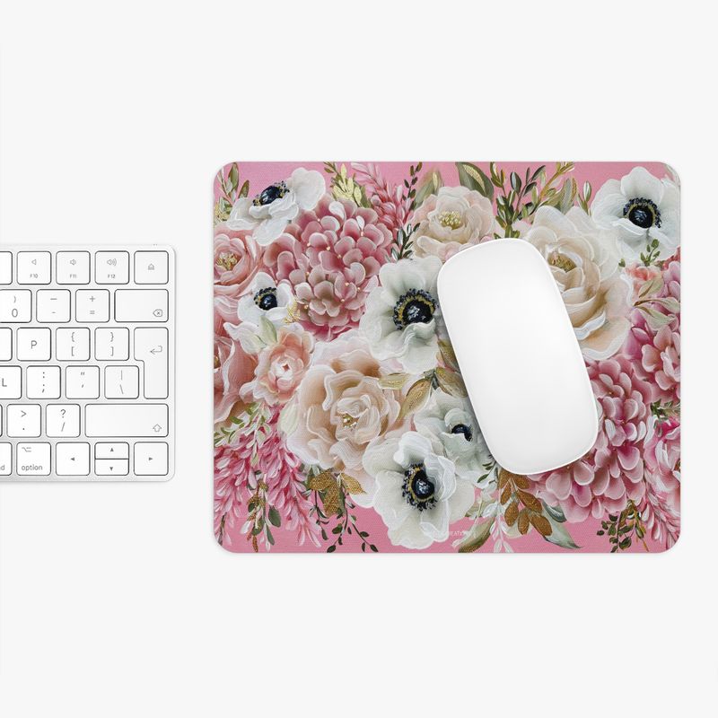 #35 Pearly Pink Rectangle Mouse Pad