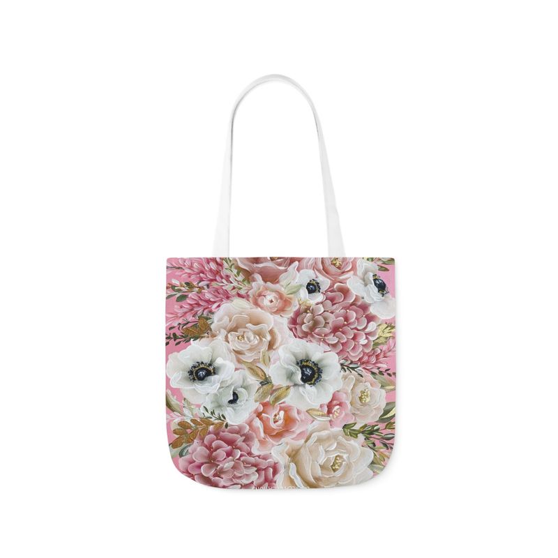 #40 Pearly Pink Floral Tote Bag