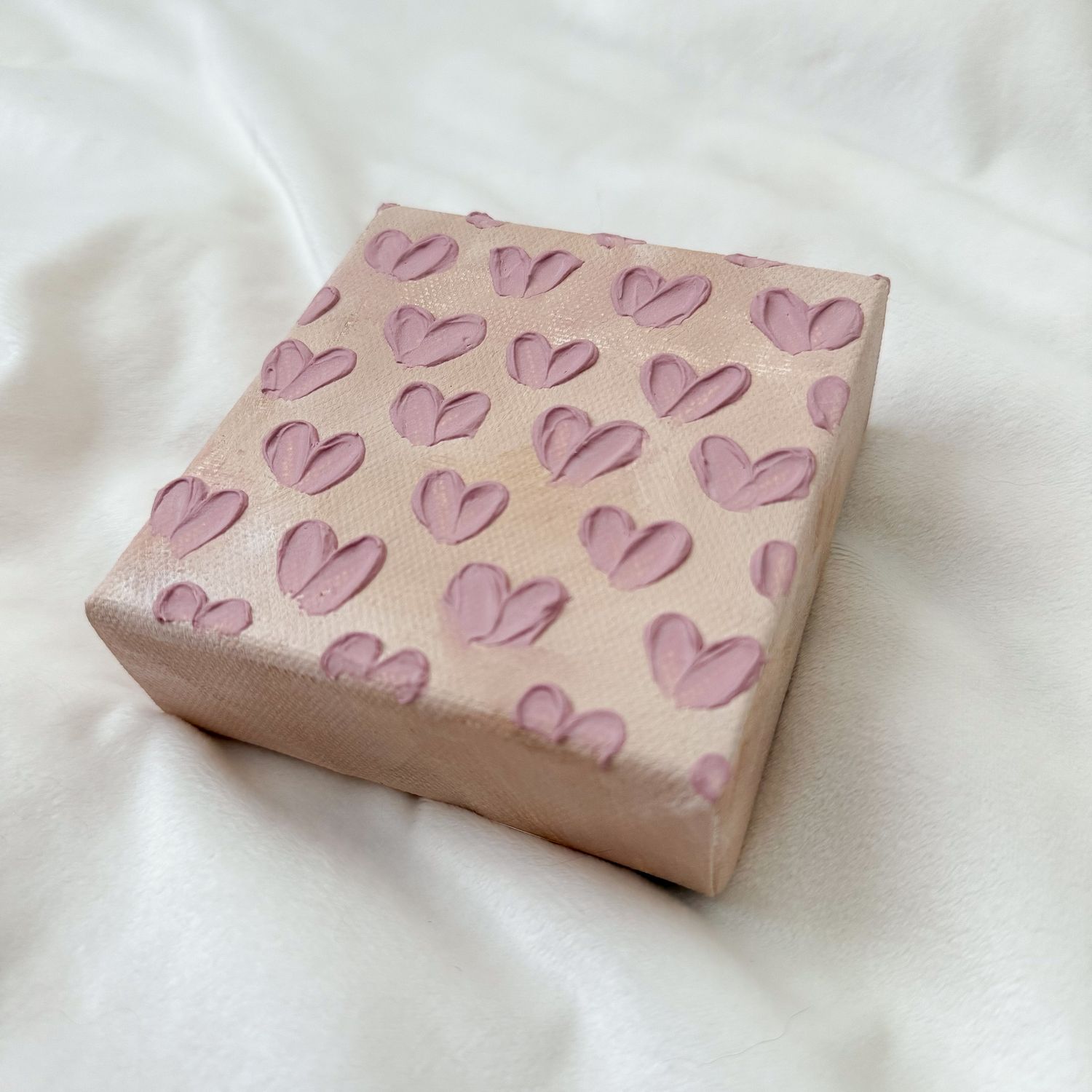 #1 Textured Heart Mini 4x4" Canvas