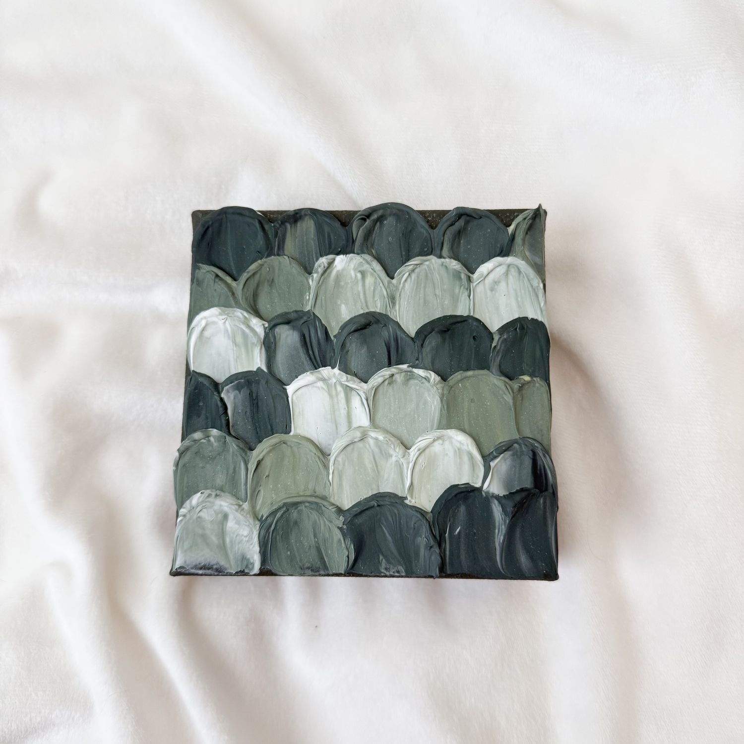 #2 Textured Greens Mini 4x4" Canvas