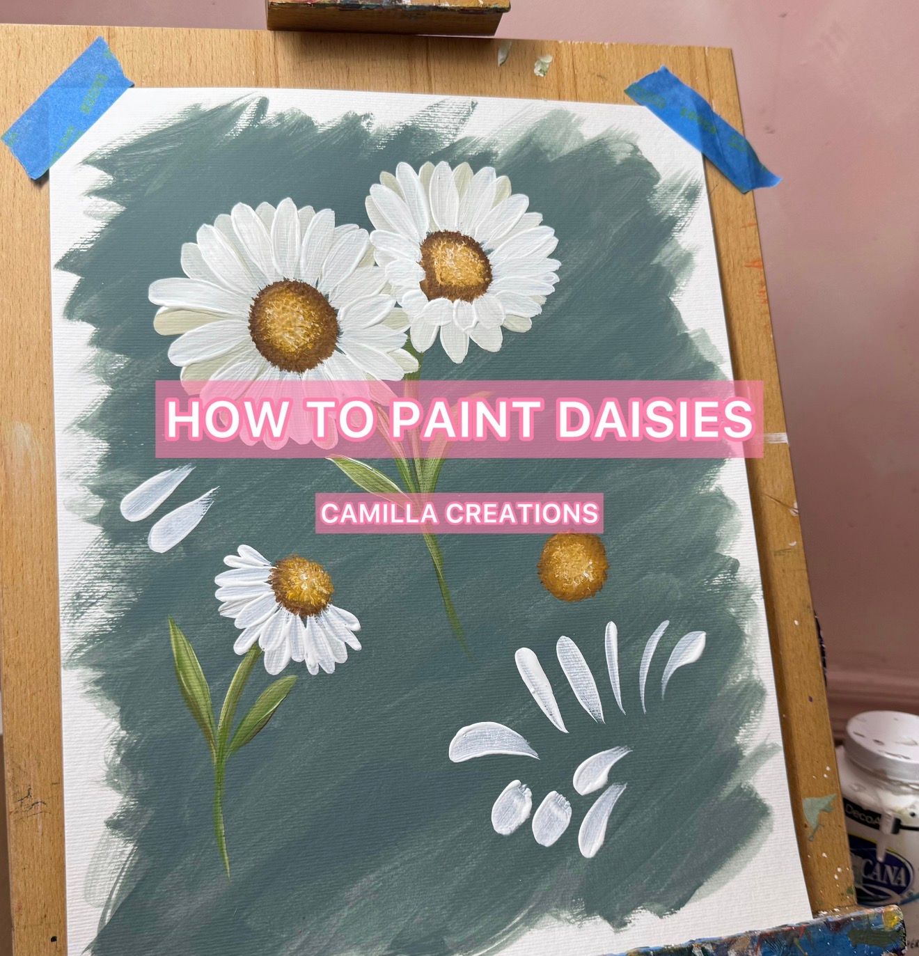 How to Paint Daisies - Tutorial Video 10