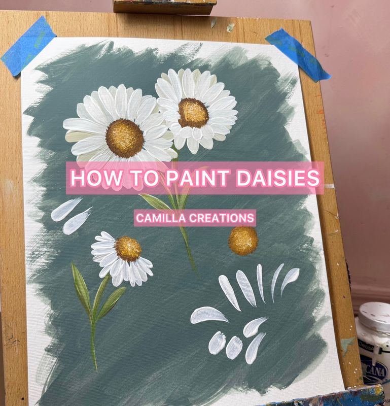 How to Paint Daisies - Tutorial Video 10